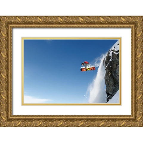 Lac Des Vaux Gold Ornate Wood Framed Art Print with Double Matting by Sanne, Jakob