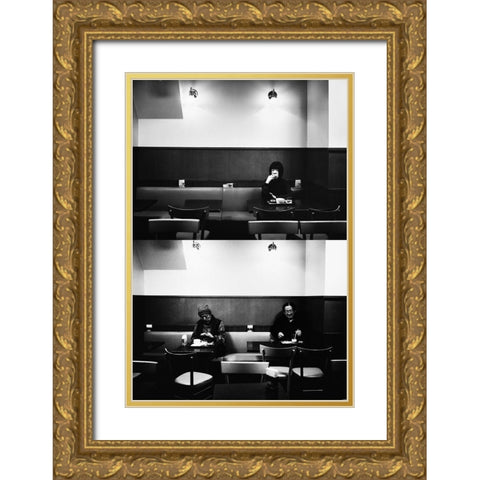 Cafe Gold Ornate Wood Framed Art Print with Double Matting by Suzuki, Tatsuo