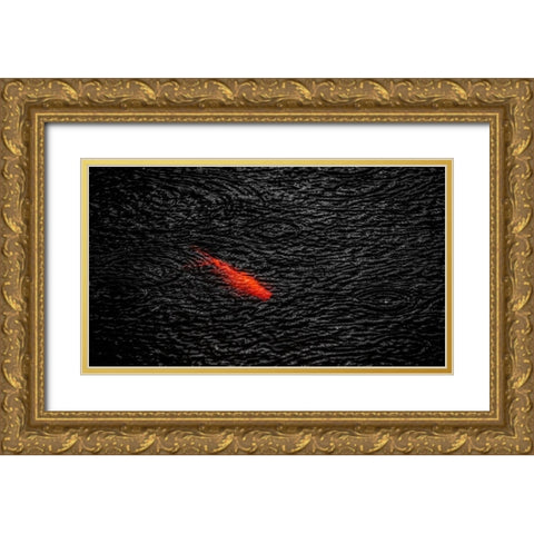 Untitled Gold Ornate Wood Framed Art Print with Double Matting by Pour Khoshamouz, Saman