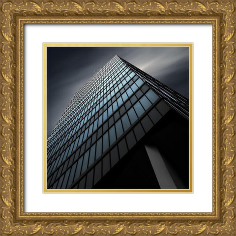 Pole Building Gold Ornate Wood Framed Art Print with Double Matting by Claes, Gilbert