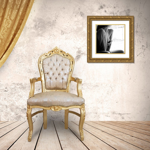 LImpatience Gold Ornate Wood Framed Art Print with Double Matting by Bousca, Bogdan