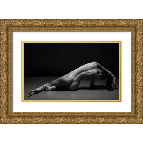 Bodyscape Gold Ornate Wood Framed Art Print with Double Matting by Belovodchenko, Anton