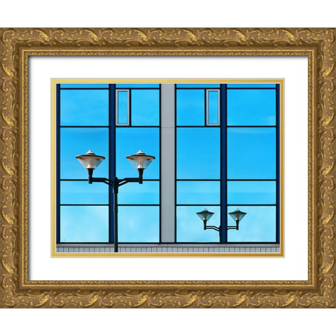 Dancing Lights Gold Ornate Wood Framed Art Print with Double Matting by van Maastricht, Henk