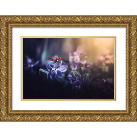 Leaving Wonderland Gold Ornate Wood Framed Art Print with Double Matting by Andras, Pasztor