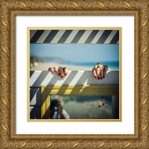 Escape Gold Ornate Wood Framed Art Print with Double Matting by Ambra