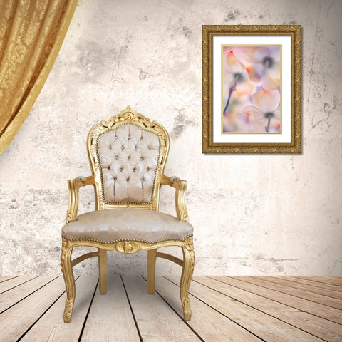 Under The Skirts Of Flowers Gold Ornate Wood Framed Art Print with Double Matting by Casanova, Francois