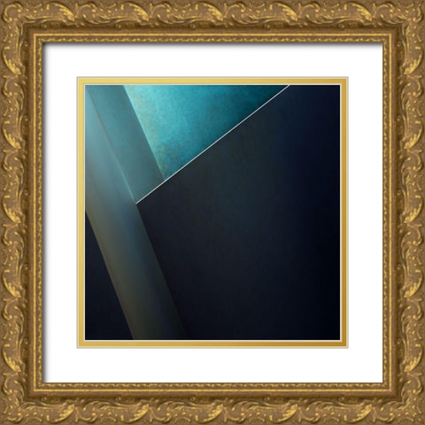 Plane Gold Ornate Wood Framed Art Print with Double Matting by Claes, Gilbert