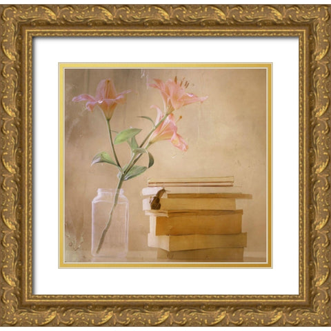 Slowly But Surely Gold Ornate Wood Framed Art Print with Double Matting by Devos, Delphine