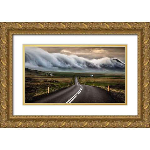 Untitled Gold Ornate Wood Framed Art Print with Double Matting by Bogaerts, Sus