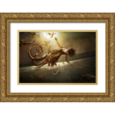 Diversity Gold Ornate Wood Framed Art Print with Double Matting by Kiciak, Christophe