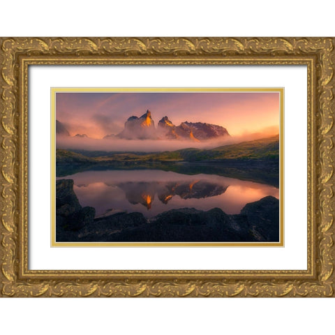 Eternity Gold Ornate Wood Framed Art Print with Double Matting by Moore, Chris