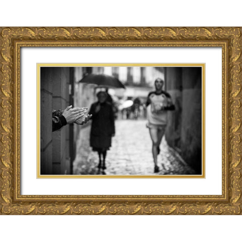 Come On Gold Ornate Wood Framed Art Print with Double Matting by Gonzalez Forjas, David