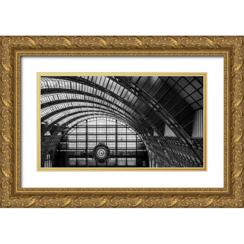 Lescargot Du Temps Gold Ornate Wood Framed Art Print with Double Matting by Pelissier, Marc