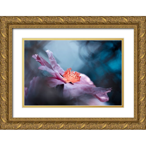 Even Flowers Have Stories To Tell Gold Ornate Wood Framed Art Print with Double Matting by BRAVIN, Fabien