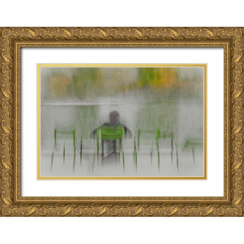 The Pond Of The Aspirations Gold Ornate Wood Framed Art Print with Double Matting by Claes, Gilbert