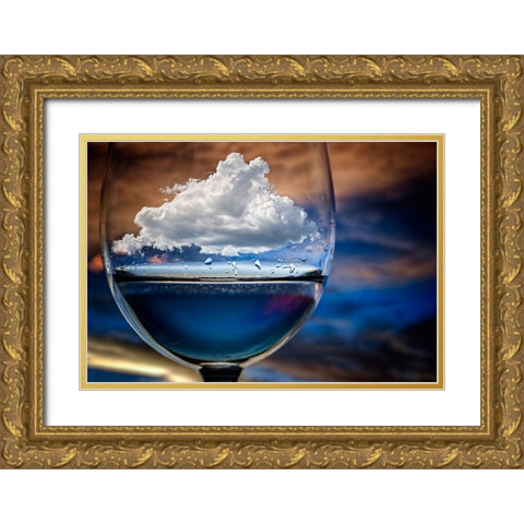 Cloud In A Glass Gold Ornate Wood Framed Art Print with Double Matting by Peinado, Chechi