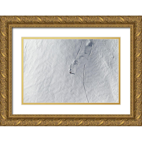 Lines Gold Ornate Wood Framed Art Print with Double Matting by Sanne, Jakob