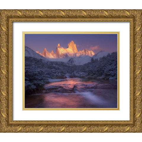 And Winter Came Gold Ornate Wood Framed Art Print with Double Matting by Moore, Chris