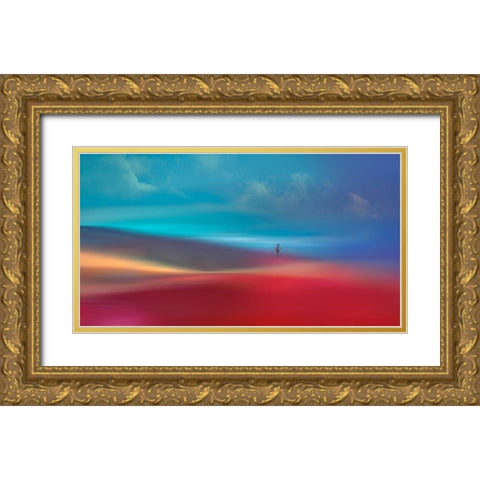 The Girl Gold Ornate Wood Framed Art Print with Double Matting by Westum, Heidi