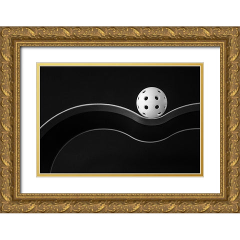Holes Gold Ornate Wood Framed Art Print with Double Matting by Hammer, Jacqueline