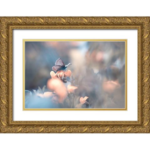 Parmi Les Dakinis Gold Ornate Wood Framed Art Print with Double Matting by Bravin, Fabien