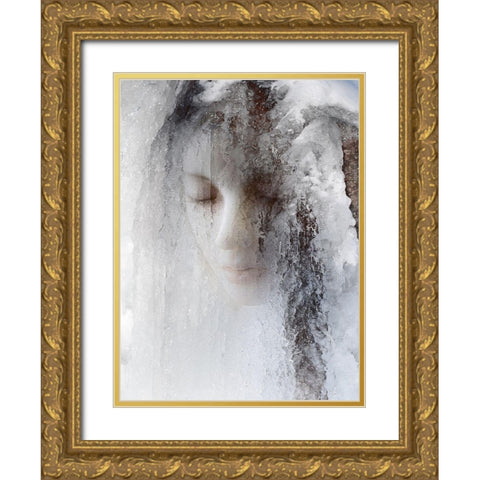 Ice Queen Gold Ornate Wood Framed Art Print with Double Matting by Hummel, Jeffrey