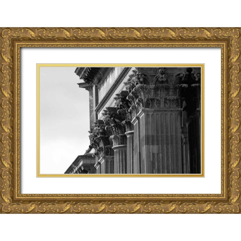 Architectural Detail, Blenheim Palace Gold Ornate Wood Framed Art Print with Double Matting by Blue, Cyril
