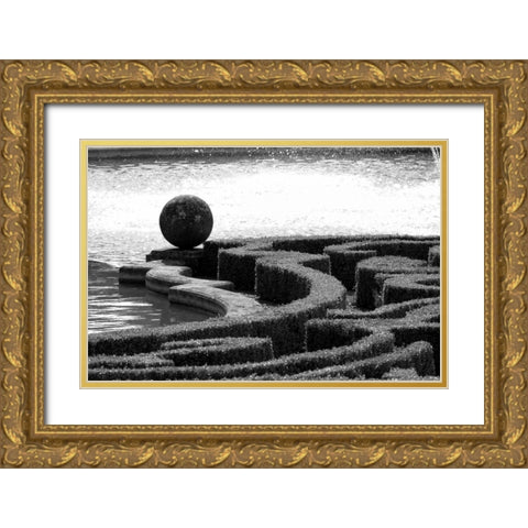 Architectural Detail, Blenheim Palace Gold Ornate Wood Framed Art Print with Double Matting by Blue, Cyril