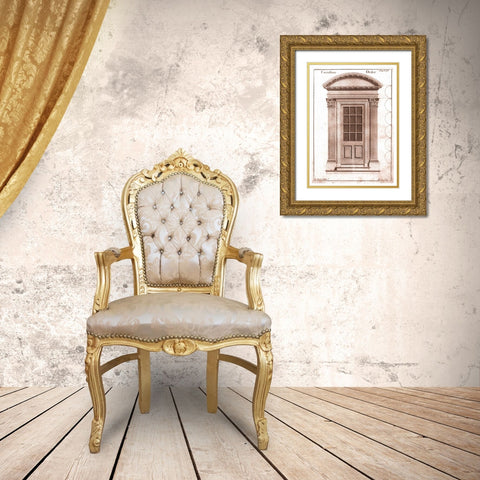 Door, Corinthian Order Gold Ornate Wood Framed Art Print with Double Matting by Hoppus, Edward