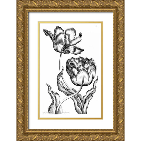 Double Oriflamme Gold Ornate Wood Framed Art Print with Double Matting by Hill, John