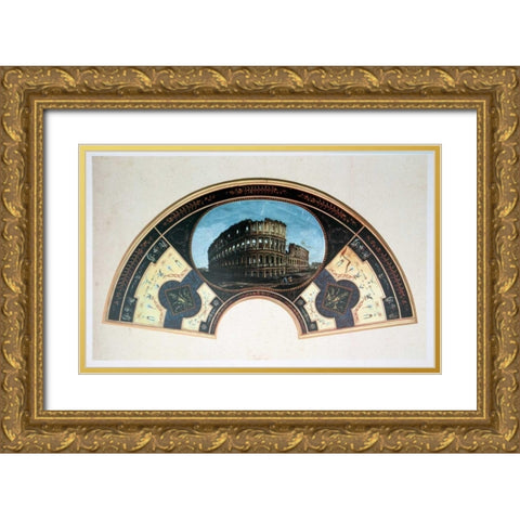 The Colosseum Gold Ornate Wood Framed Art Print with Double Matting by Bigatti, Tommaso