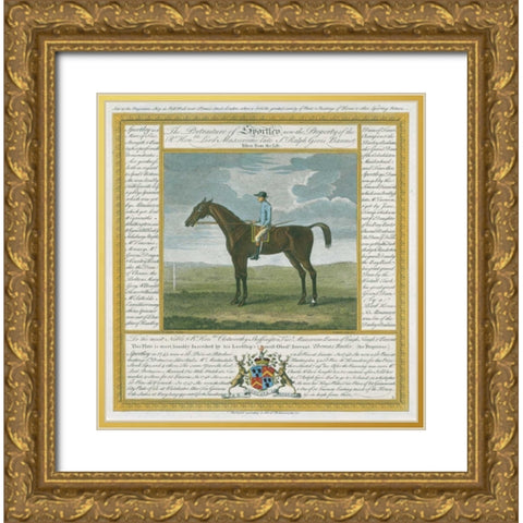 Portrait and Pedigree, Sportley Gold Ornate Wood Framed Art Print with Double Matting by Spencer, Thomas