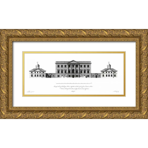 Elevation, Kertlington Park Gold Ornate Wood Framed Art Print with Double Matting by Campbell, Colin