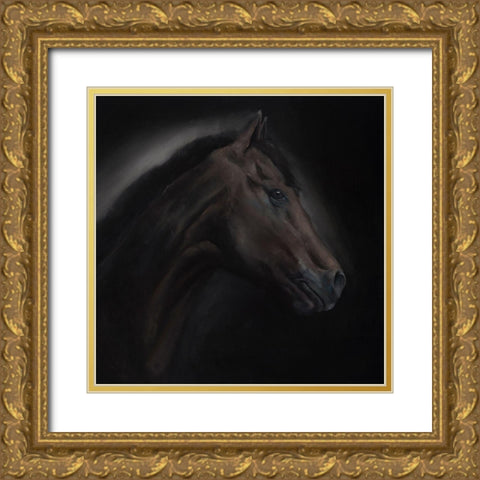 SOLITUDE Gold Ornate Wood Framed Art Print with Double Matting by Atelier B Art Studio