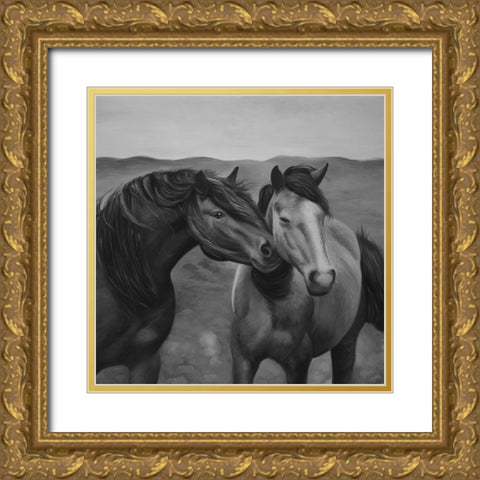 TENDERNESS Gold Ornate Wood Framed Art Print with Double Matting by Atelier B Art Studio