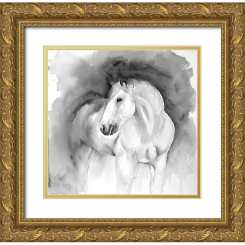 BEAUTY Gold Ornate Wood Framed Art Print with Double Matting by Atelier B Art Studio