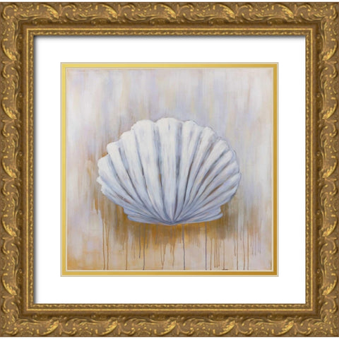 Feston Shell Gold Ornate Wood Framed Art Print with Double Matting by Atelier B Art Studio
