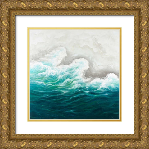 Seaside Gold Ornate Wood Framed Art Print with Double Matting by Atelier B Art Studio