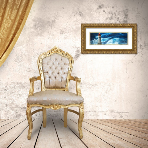 The Headlight of Jument Gold Ornate Wood Framed Art Print with Double Matting by Atelier B Art Studio