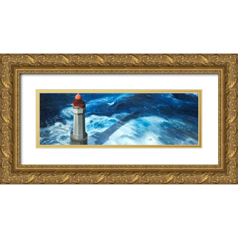 The Headlight of Jument Gold Ornate Wood Framed Art Print with Double Matting by Atelier B Art Studio