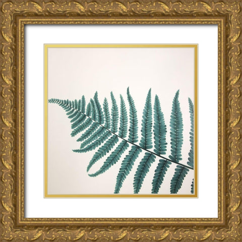 BEAUTIFUL FERN Gold Ornate Wood Framed Art Print with Double Matting by Atelier B Art Studio