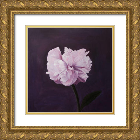 BEAUTIFUL PINK FLOWER Gold Ornate Wood Framed Art Print with Double Matting by Atelier B Art Studio