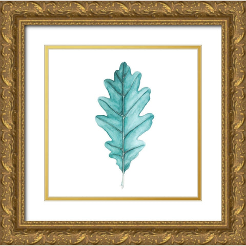OAK LEAF Gold Ornate Wood Framed Art Print with Double Matting by Atelier B Art Studio