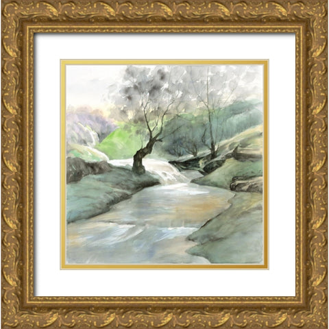 OASIS OF RELAXATION Gold Ornate Wood Framed Art Print with Double Matting by Atelier B Art Studio