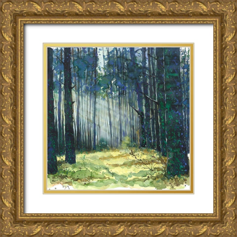 GLOW Gold Ornate Wood Framed Art Print with Double Matting by Atelier B Art Studio