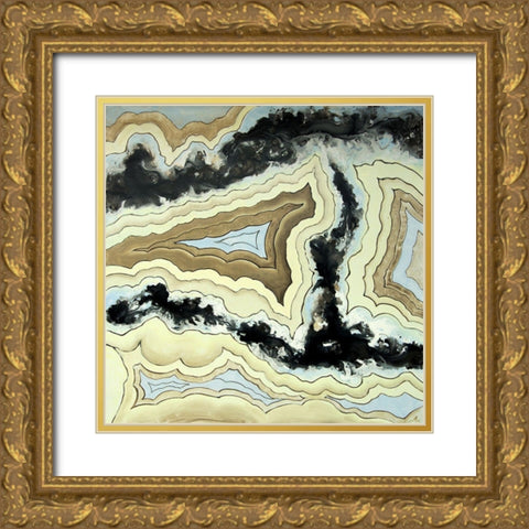 LACE AGATE Gold Ornate Wood Framed Art Print with Double Matting by Atelier B Art Studio