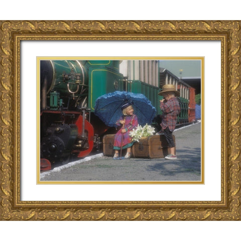 Goodbye Gold Ornate Wood Framed Art Print with Double Matting by Hoenderkamp, Patrick