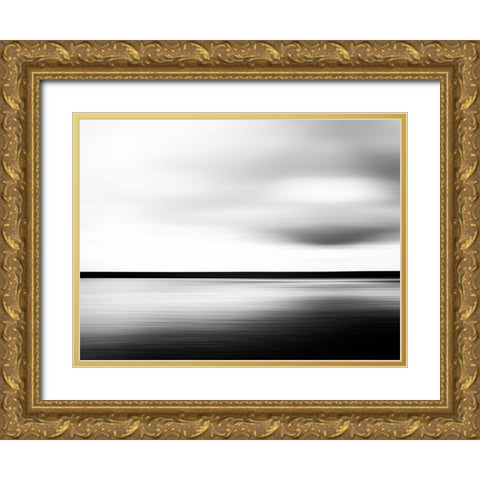 Minimal Landscape  Gold Ornate Wood Framed Art Print with Double Matting by Loginov, N.