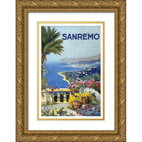 Sanremo Gold Ornate Wood Framed Art Print with Double Matting by Graeve, Barabino E