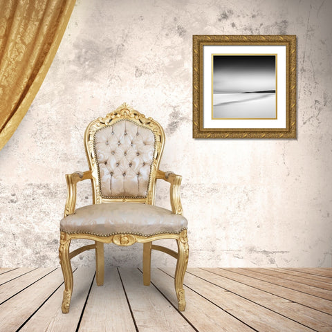 Shore View Abstraction Gold Ornate Wood Framed Art Print with Double Matting by Loginov, Nick